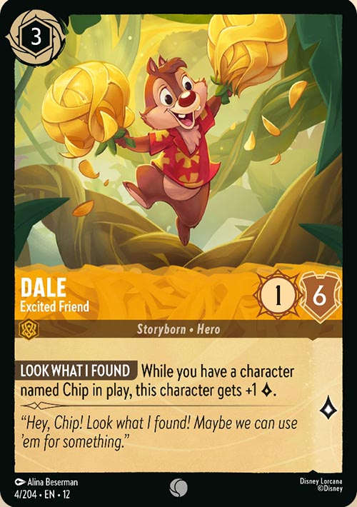 Disney Lorcana TCG: Dale, Excitied Friend