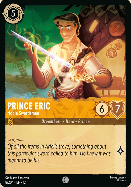 Disney Lorcana TCG: Prince Eric, Noble Swordsman