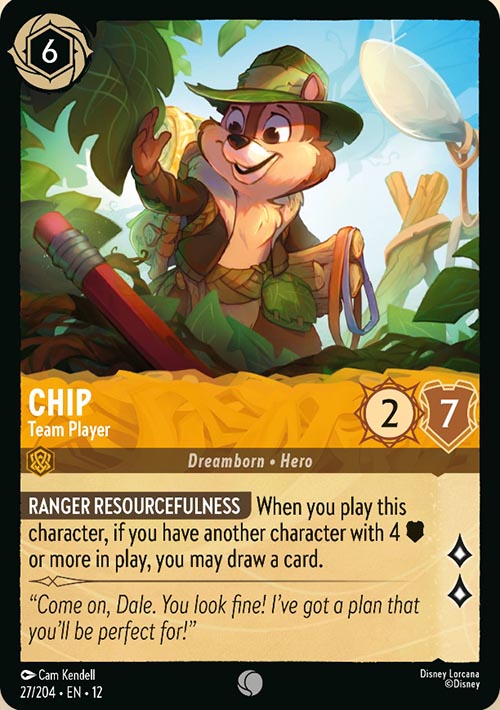 Disney Lorcana TCG: Chip, Team Player