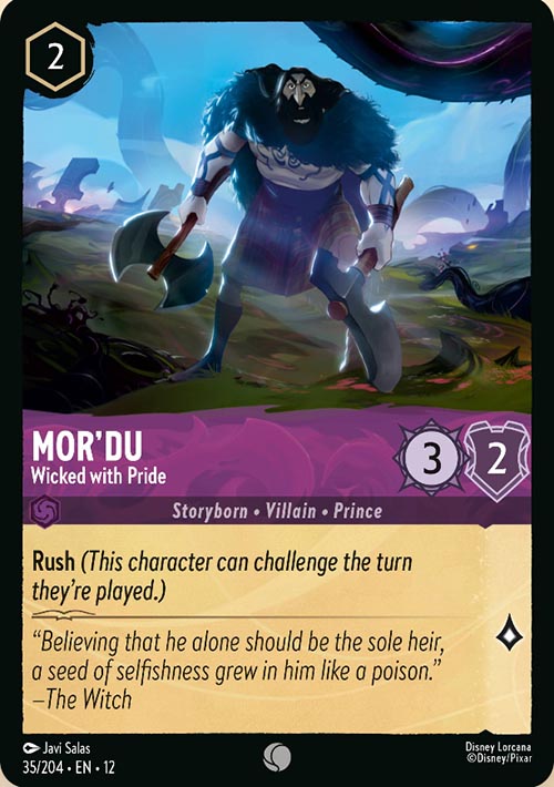 Disney Lorcana TCG: Mor'du, Wicked with Pride
