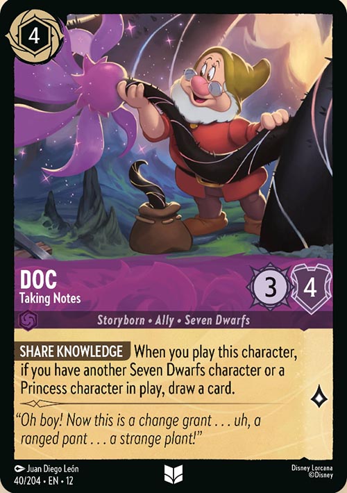 Disney Lorcana TCG: Doc, Taking Notes