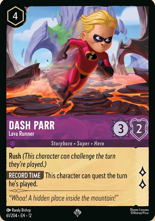 Disney Lorcana TCG: Dash Parr, Lava Runner