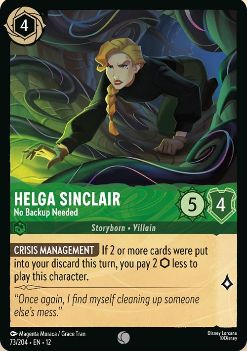 Disney Lorcana TCG: Helga Sinclair, No Backup Needed