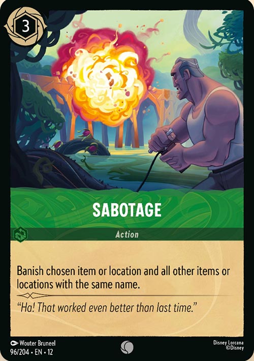 Disney Lorcana TCG: Sabotage