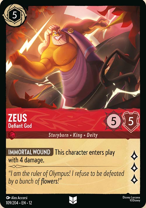 Disney Lorcana TCG: Zeus, Defiant God