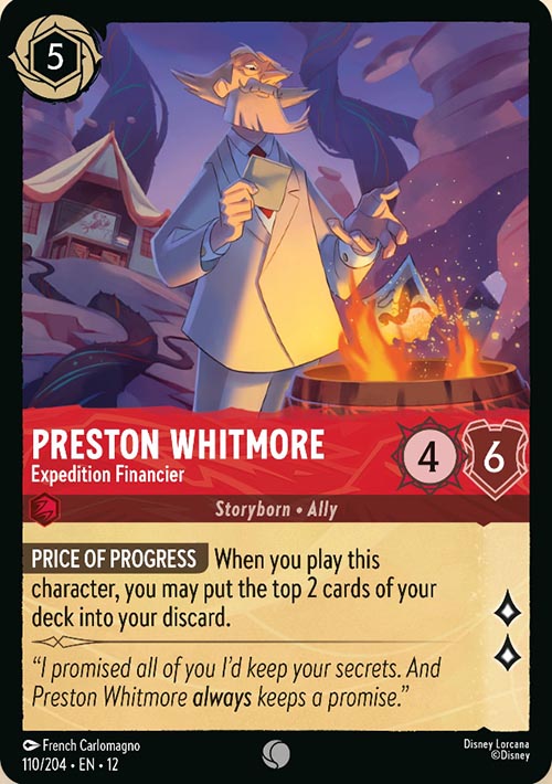 Disney Lorcana TCG: Preston Whitmore, Expedition Financier