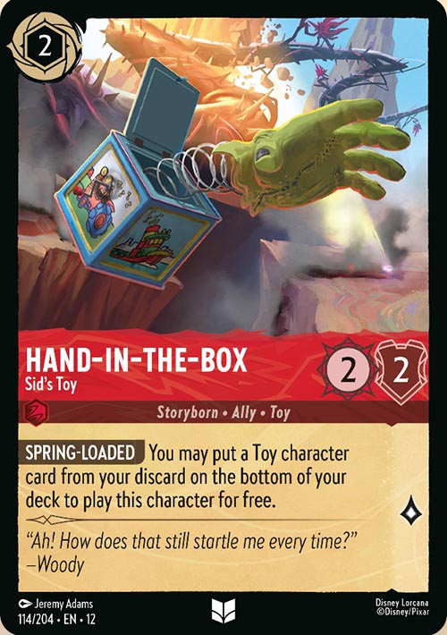 Disney Lorcana TCG: Hand-In-The-Box, Sid's Toy