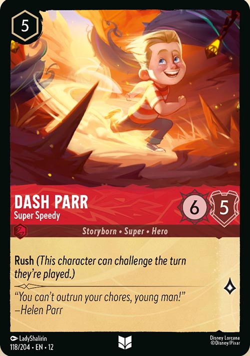 Disney Lorcana TCG: Dash Parr, Super Speedy