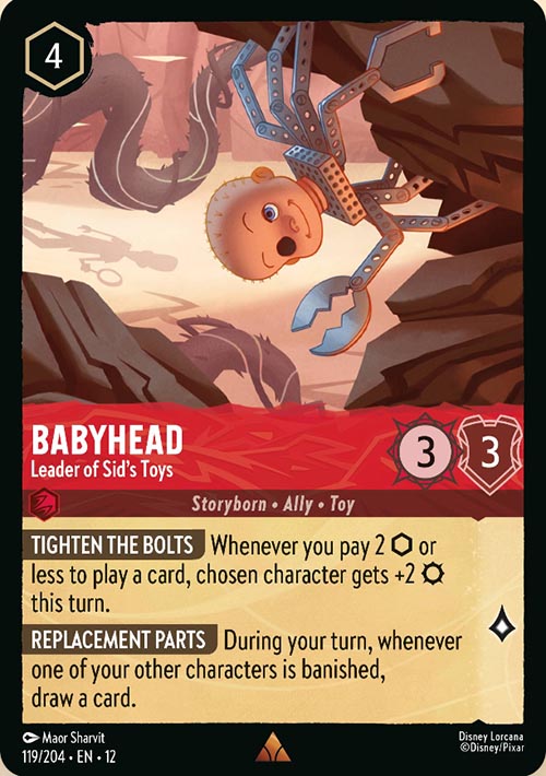 Disney Lorcana TCG: Babyhead, Leader of Sid's Toys