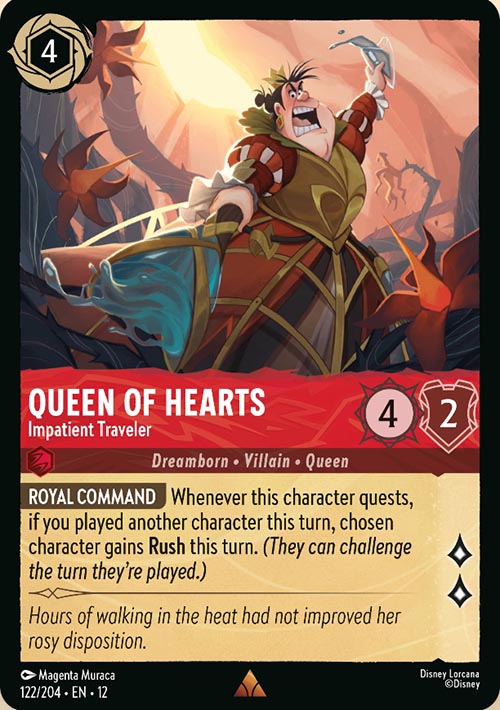 Disney Lorcana TCG: Queen of Hearts, Impatient Traveler