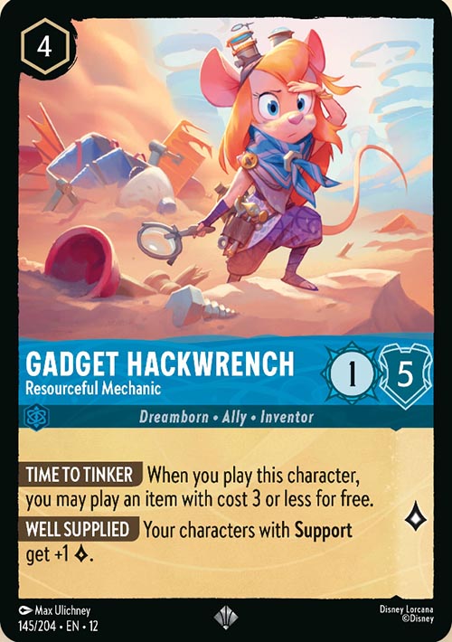 Disney Lorcana TCG: Gadget Hackwrench, Resourceful Mechanic