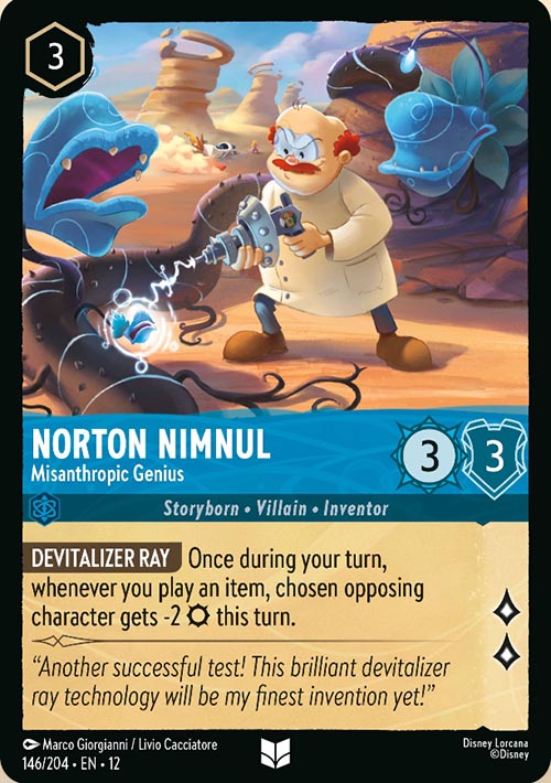 Disney Lorcana TCG: Norton Nimnul, Misanthropic Genius