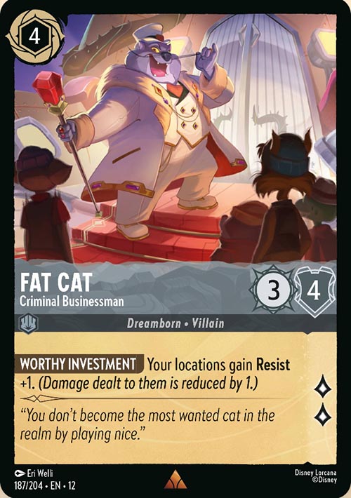 Disney Lorcana TCG: Fat Cat, Criminal Businessman