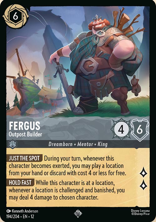 Disney Lorcana TCG: Fergus, Outpost Builder