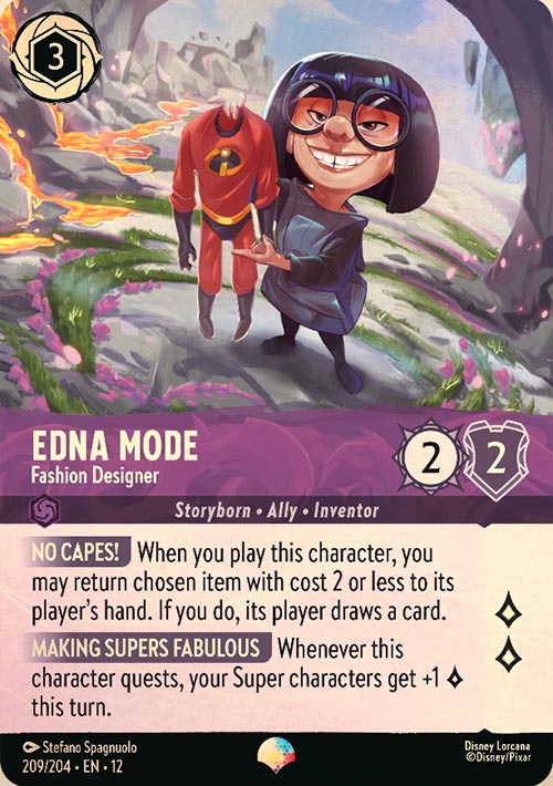 Disney Lorcana TCG: Edna Mode, Fashion Designer