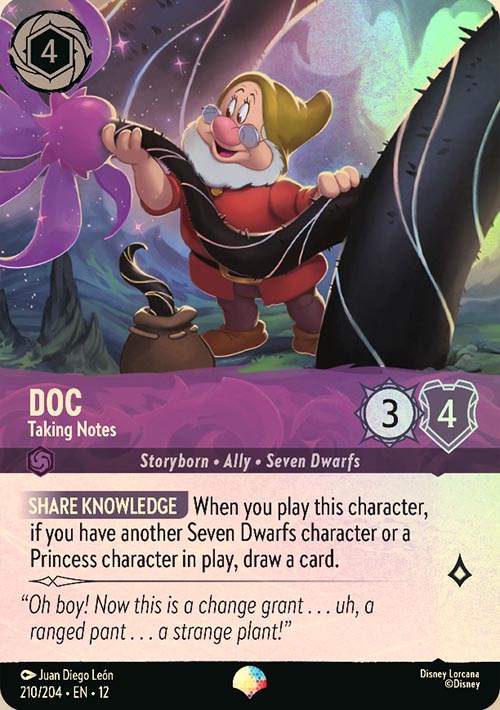 Disney Lorcana TCG: Doc, Taking Notes
