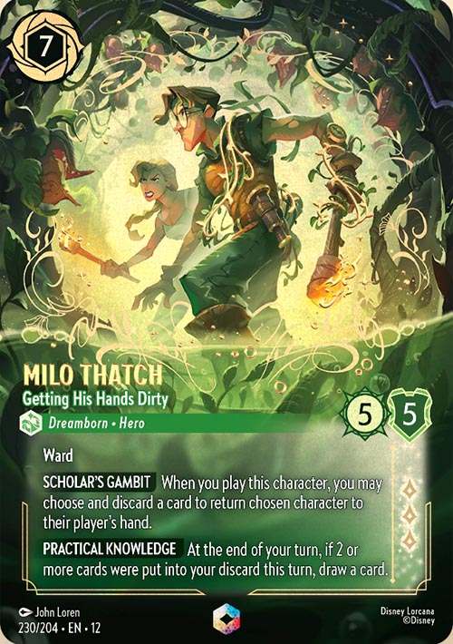 Disney Lorcana TCG: Milo Thatch, Getting His Hands Dirty