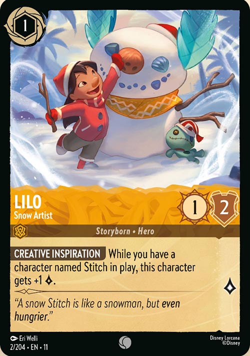 Disney Lorcana TCG: Lilo, Snow Artist
