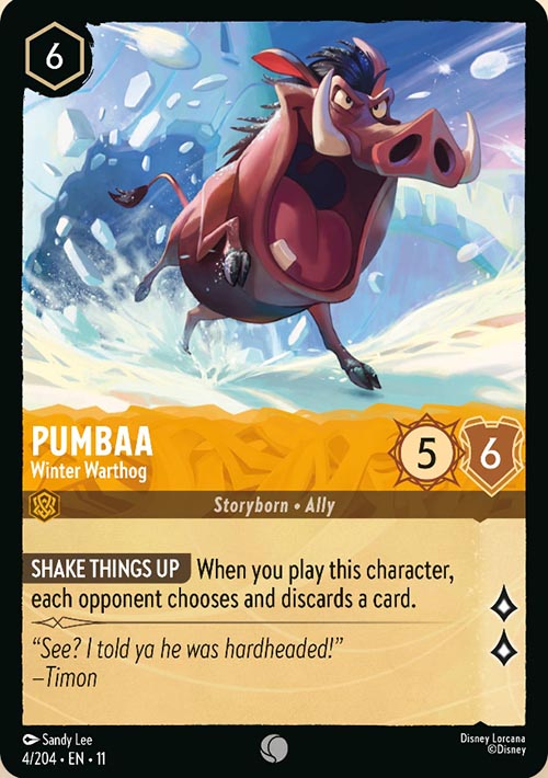 Disney Lorcana TCG: Pumbaa, Winter Warthog