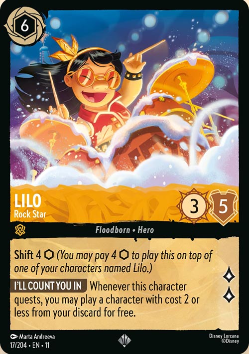 Disney Lorcana TCG: Lilo, Rock Star