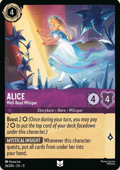 Disney Lorcana TCG: Alice, Well-Read Whisper