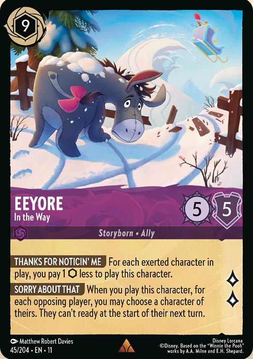 Disney Lorcana TCG: Eeyore, In the Way