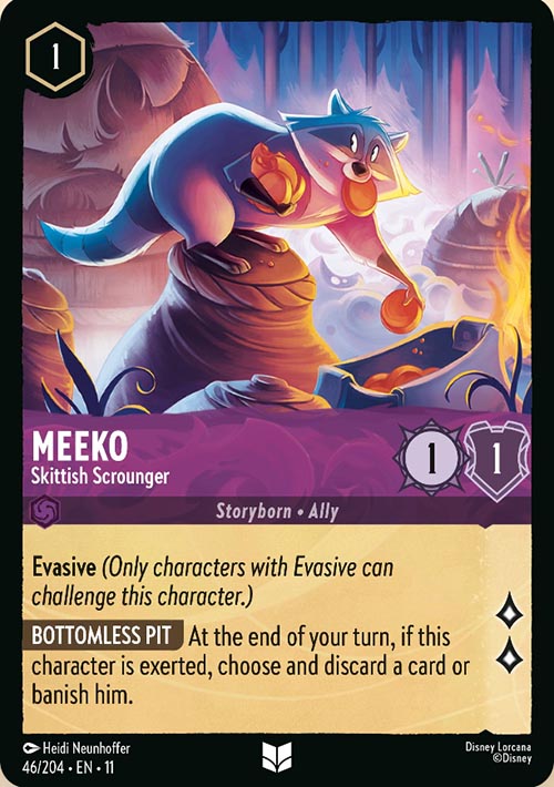Disney Lorcana TCG: Meeko, Skittish Scrounger