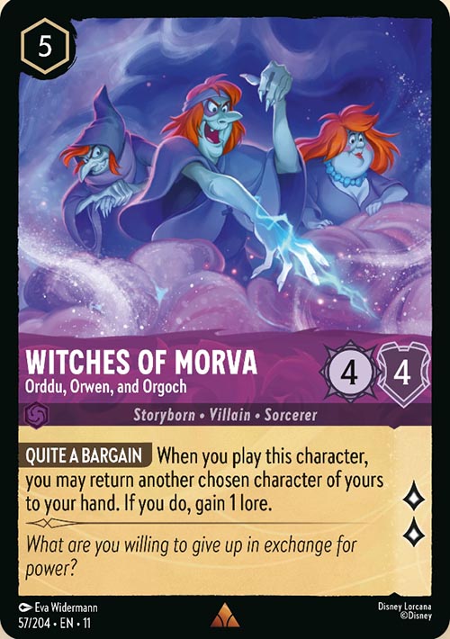 Disney Lorcana TCG: Witches Of Morva, Orddu, Orwen, and Orgoch