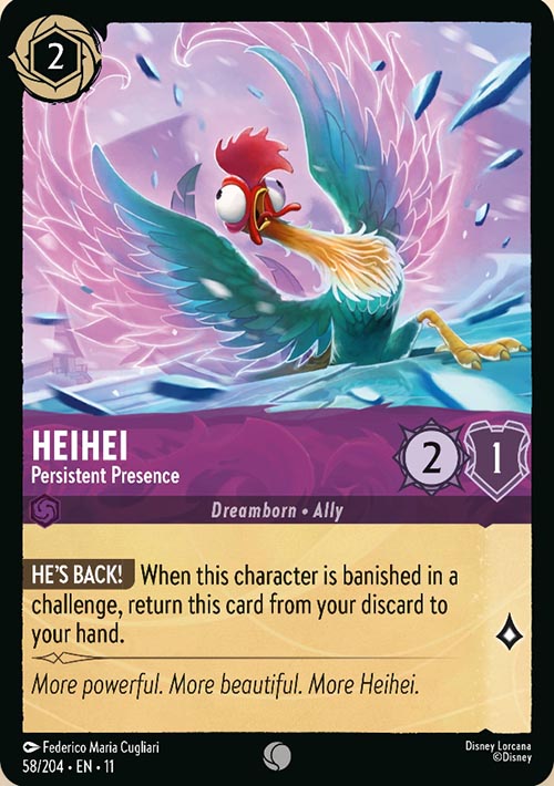 Disney Lorcana TCG: Heihei, Persistent Presence