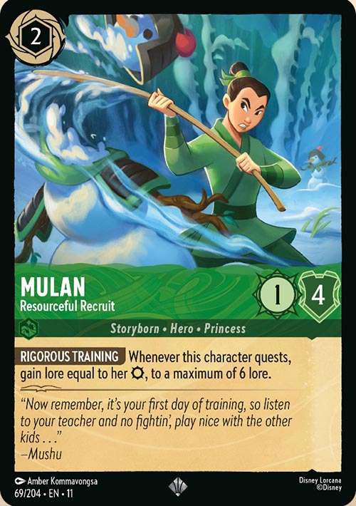 Disney Lorcana TCG: Mulan, Resourceful Recruit