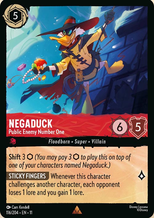 Disney Lorcana TCG: Negaduck, Public Enemy Number One
