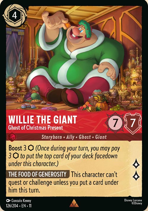 Disney Lorcana TCG: Willie the Giant, Ghost of Christmas Present