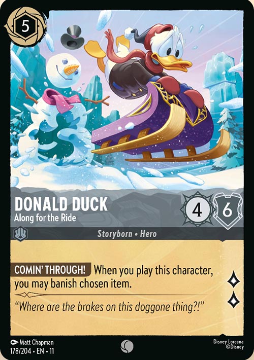 Disney Lorcana TCG: Donald Duck, Along for the Ride