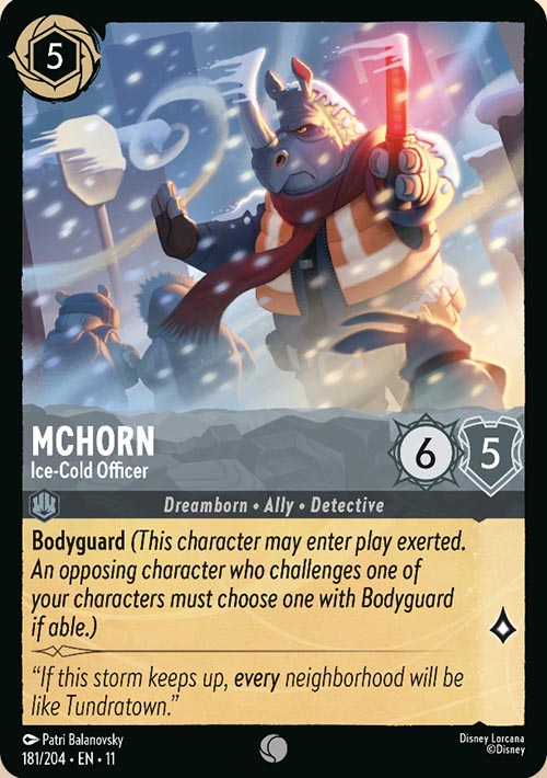 Disney Lorcana TCG: McHorn, Ice-Cold Officer