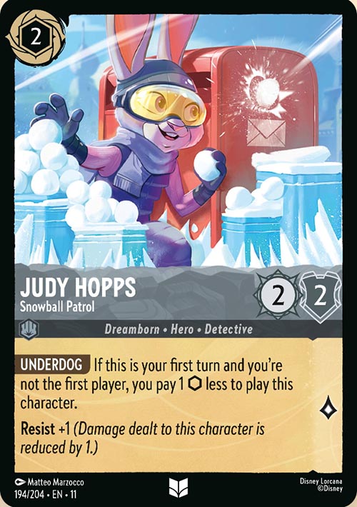 Disney Lorcana TCG: Judy Hopps, Snowball Patrol