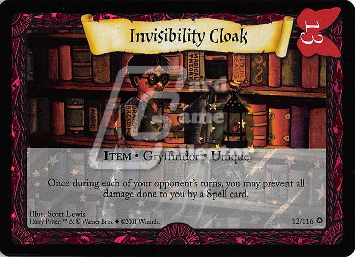 Harry Potter TCG: Invisibility Cloak