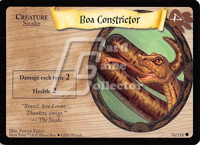 Harry Potter TCG: Boa Constrictor
