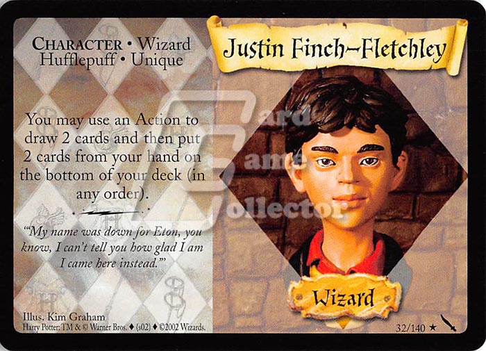 Harry Potter TCG: Justin Finch-Fletchley