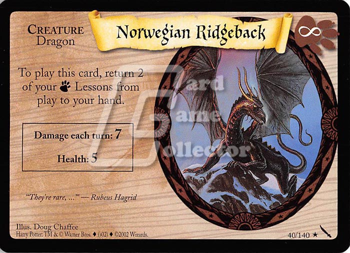 Harry Potter TCG: Norwegian Ridgeback
