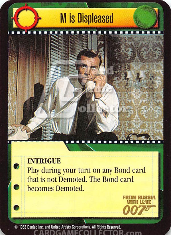 James Bond 007 CCG (1995): M is Displeased