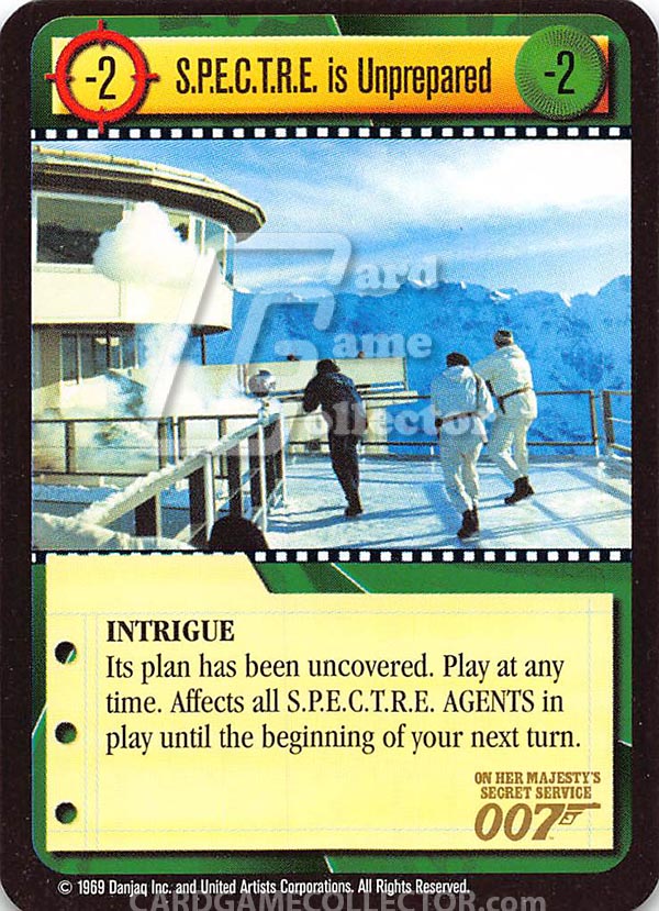 James Bond 007 CCG (1995): S.P.E.C.T.R.E. is Unprepared