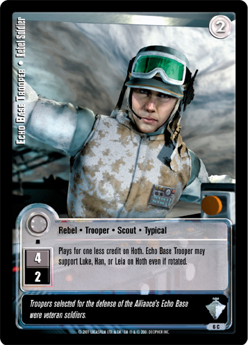 Jedi Knights TCG: Echo Base Trooper  • Rebel Soldier