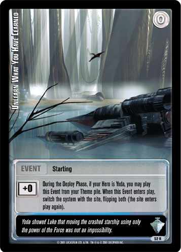 Jedi Knights TCG: Unlearn What You Have Learned