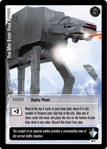 Jedi Knights TCG: You May Start Your Landing