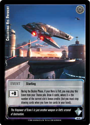 Jedi Knights TCG: Collecting His Payment