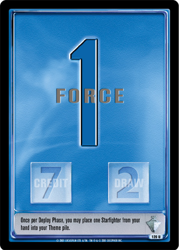 Jedi Knights TCG: Force 1 - Blue (game text)