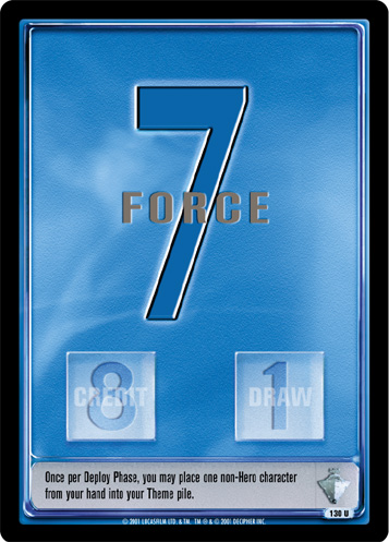 Jedi Knights TCG: Force 7 - Blue (game text)