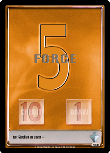 Jedi Knights TCG: Force 5 - Orange (game text)