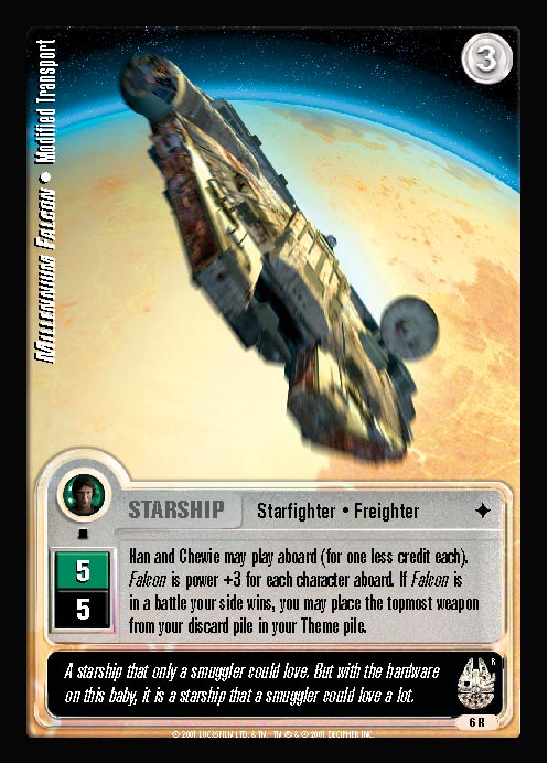 Jedi Knights TCG: Millennium Falcon  • Modified Transport
