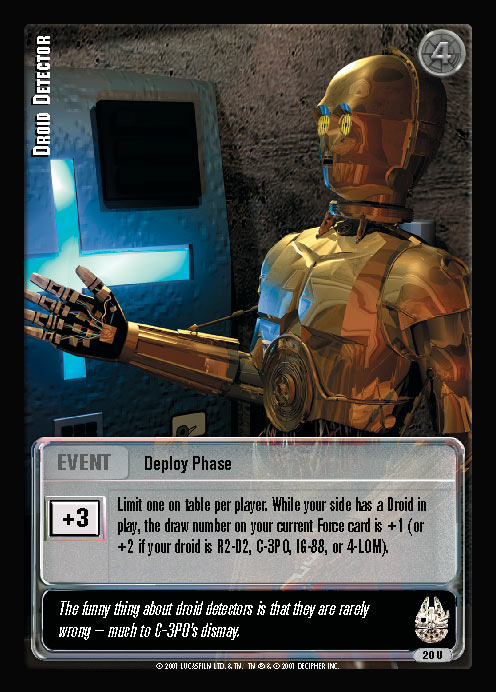 Jedi Knights TCG: Droid Detector